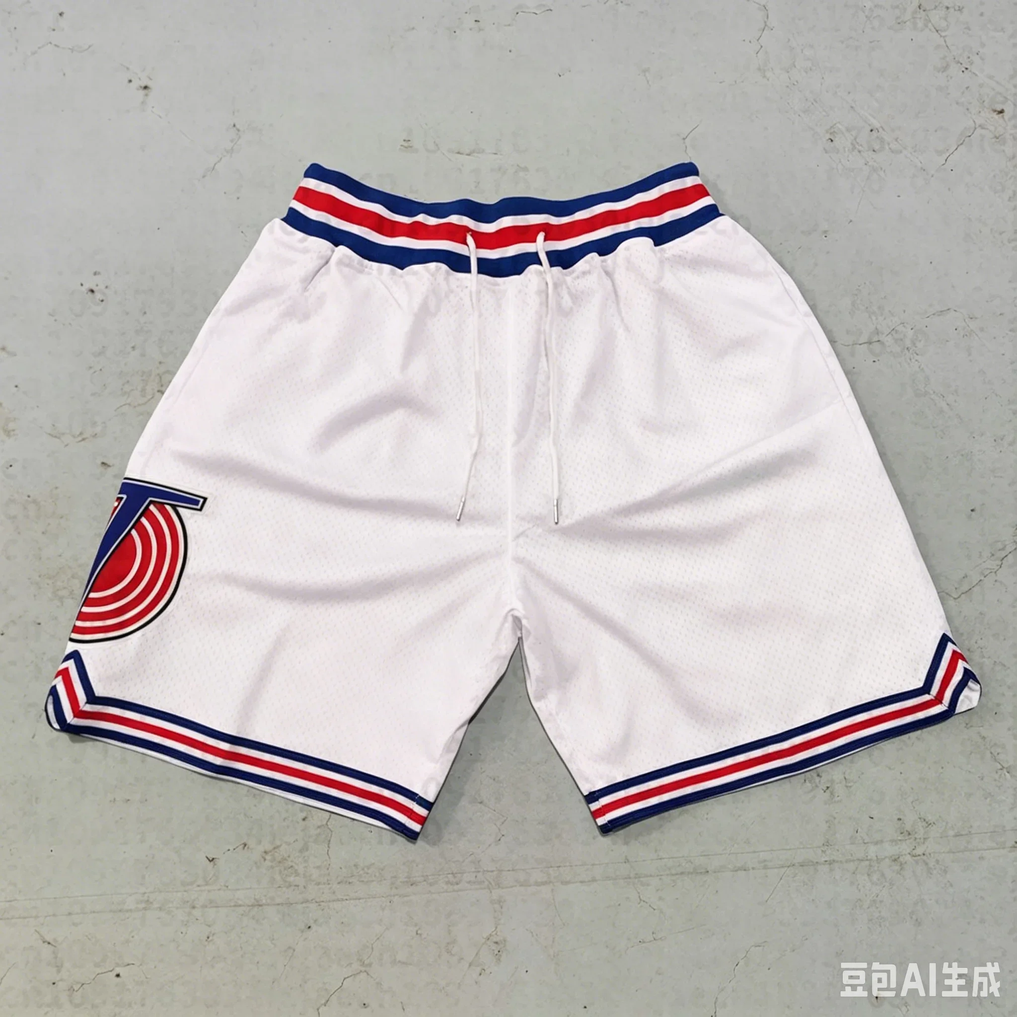 2026 New Trillest Space Jam Tune Squad Basketball Shorts, White Blue Black Sports Shorts for Holiday Party Gifts