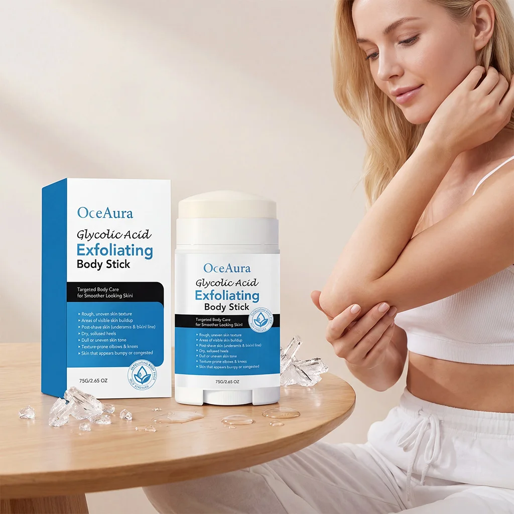 

Oceaura Exfoliating Body Stick Lotion Glycolic Acid Moisturize Nourish Anti Dry Uneven Tender Smooth Improve Dull Brighten Care