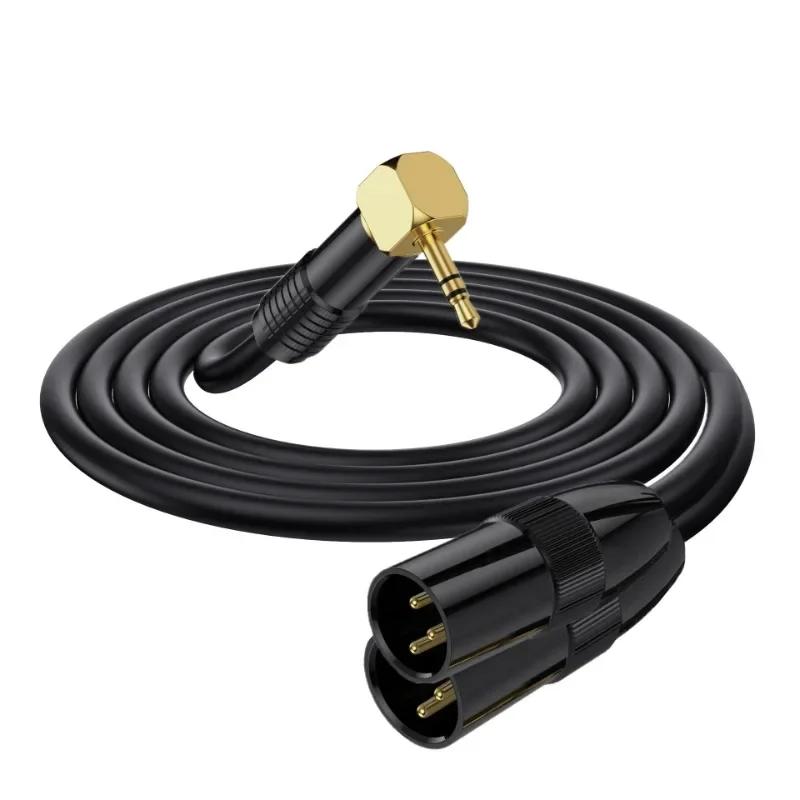 

One Point and Two Bends, Metal Shell, Gold-plated Head XLR XLR XNL 3.5 Male Media Player, Amplification System, Audio Cable