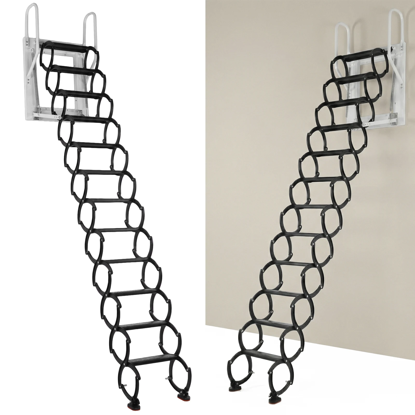 

Потолочная выдвижная лестница для чердака из марганцевой стали, грузоподъемность 200 кг, для гаражей/крыш/подвалов