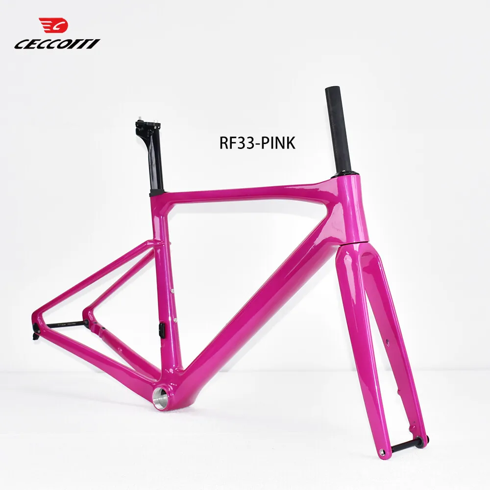 

2026 Customized Pearl White Color Painted Carbon Road Bike Frame Set Full Hidden Cable Management 700C*32mm for Racing Bicycles