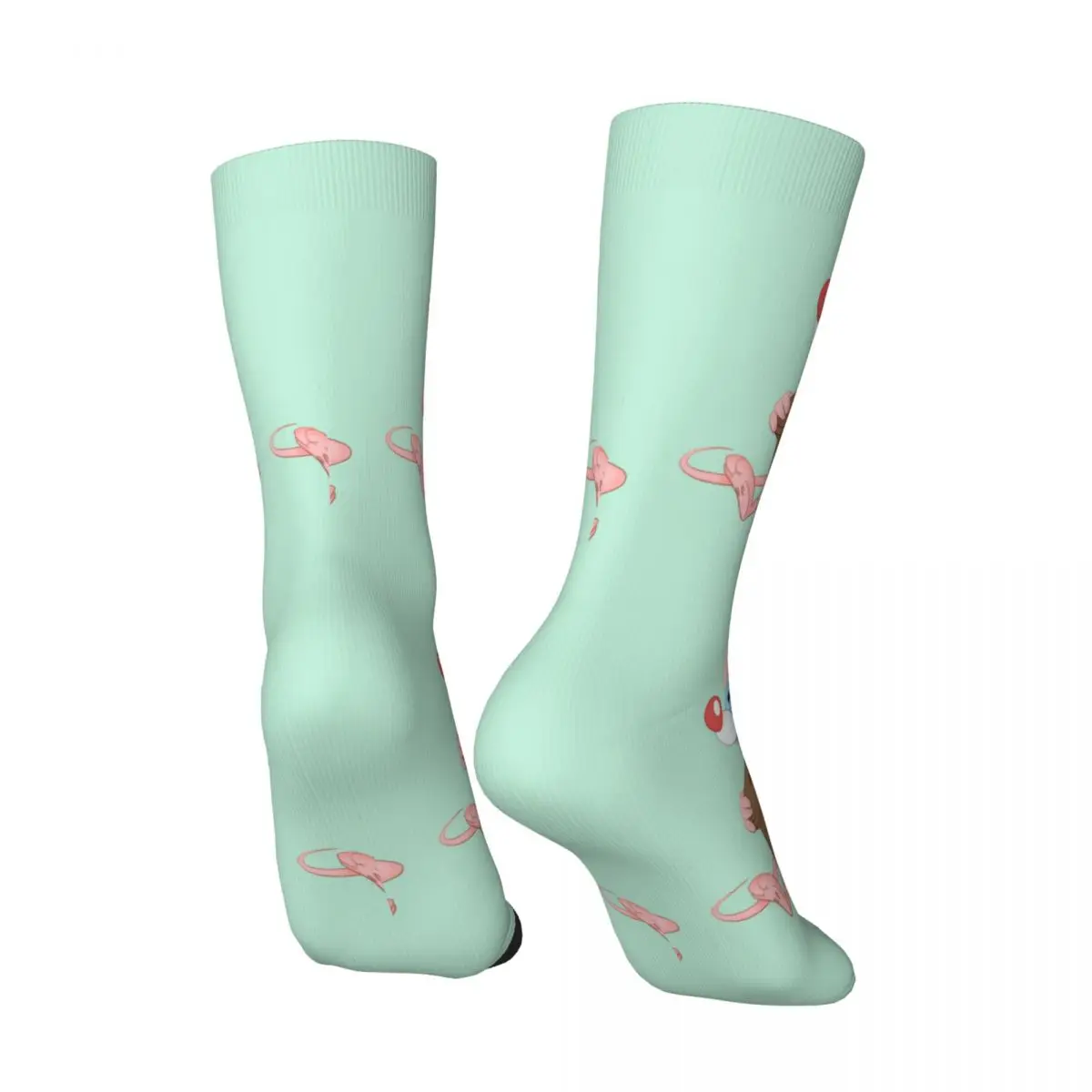 Funny Happy Men's Compression Socks Siblings By C-Puff On DeviantArt Retro Harajuku Pinky and the Brain TV Hip Hop Crew Sock