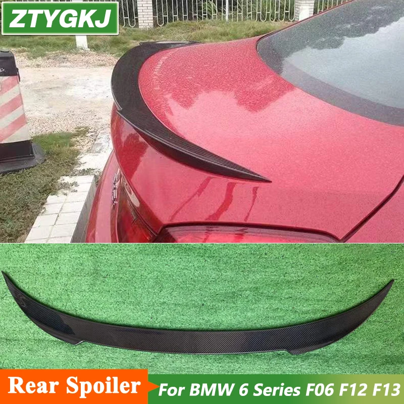 

V Style High Quality Real Carbon Fiber Rear Spoiler Trunk Wing For BMW 6 Serie F06 M6 F12 F13 2014 Up