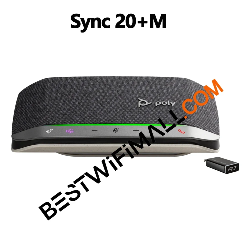 

Громкая связь Poly Sync 20+M + кабель USB-A — USB-C + ключ BT700 + адаптер Bluetooth USB-C с шумоподавлением на память, 20 часов