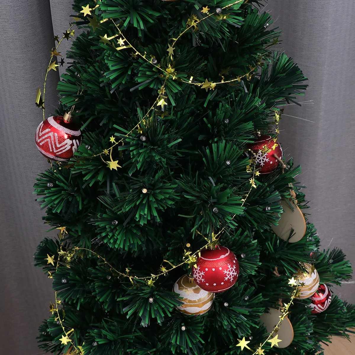 

5 Pcs Pentagram Ornament Xmas Star Garland Christmas Tree Hanging Metallic Line