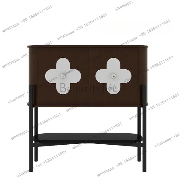 

Locker Storage Locker Household Living Room Solid Wood Medium Ancient Style Entry Door Entrance Cabinet