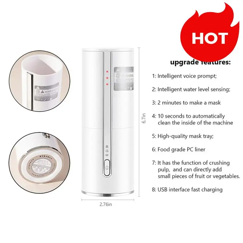 A01V-آلة قناع الفواكه والخضروات الذكية محلية الصنع قناع فاكهة الكولاجين الخضروات الطبيعية أداة تجميل سبا للوجه