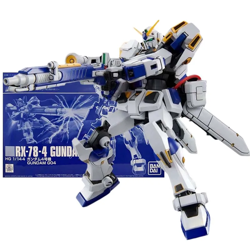 

Bandai Figure Gundam Model Kit Anime Figures HG PB RX-78-4 G04 Mobile Suit Gunpla Action Figure Toys For Boys Children's Gifts