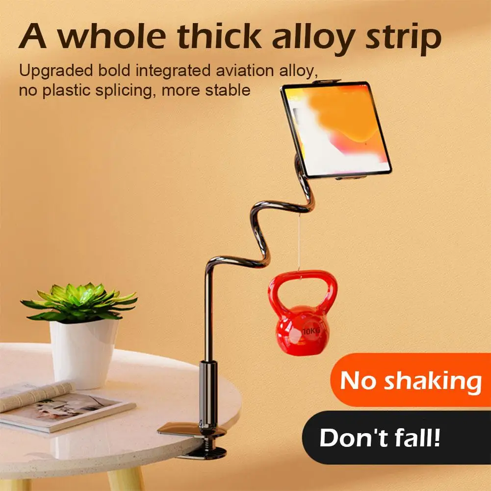 Tablet Stand Holder Mount Clip Grip Flexible Long Arm Gooseneck For iPad iPhone Switch Galaxy Tab Kindle D1S6