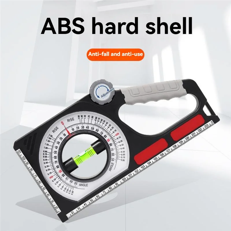 B60A Portable Mechanical Angle Slope Measuring Instrument Magnetic Level Bubble Inclinometer Protractor Slope Ruler Level