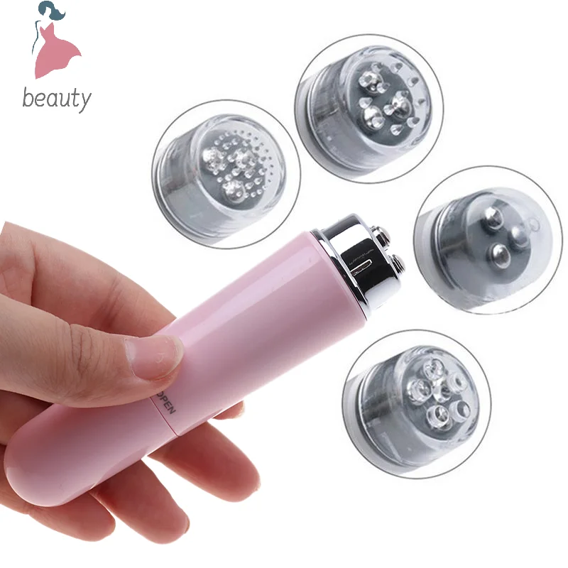 4 in 1 Mini Massage Pen Electric Eye Massager Facials Vibration Massage Stick for Dark Circles Eye Bags