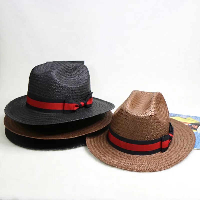 

Hot Buy Hand-woven Eight-point Grass Jazz Cowboy Hat Seaside Vacation Sunshade Straw Hat Fedora Hat