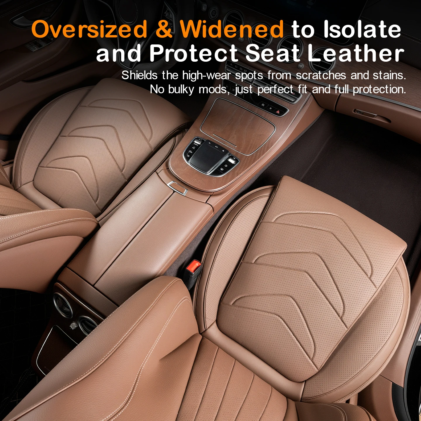Neues Universelles Auto-Sitzkissen Atmungsaktives Nappa-Leder Rutschfestes Schutzkissen Luxuriöses Auto-Innenraum-Sitzkissen Zubehör – Detail 1