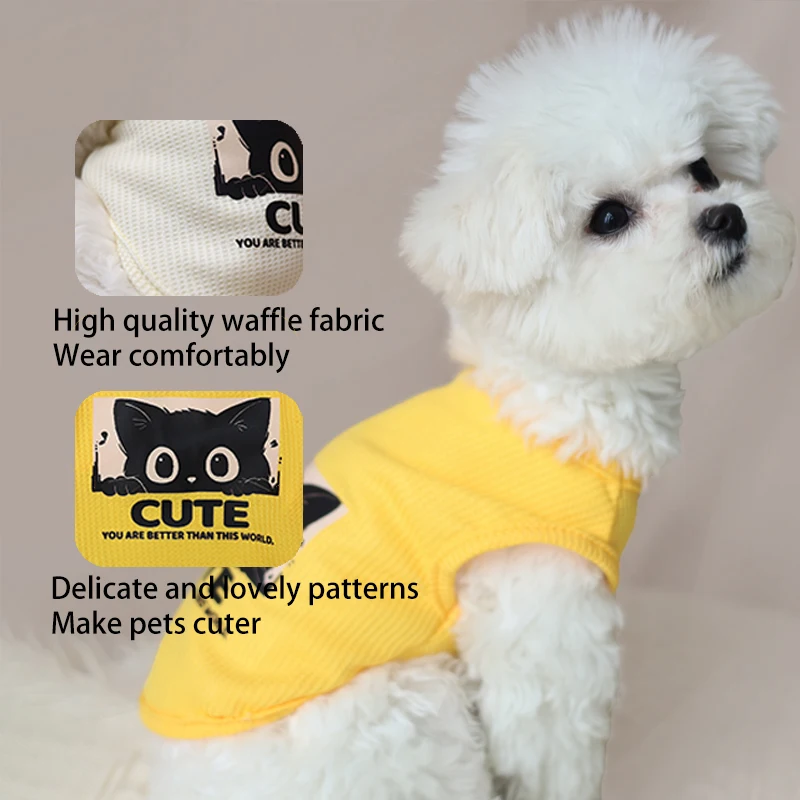 Waffle Dog Clothes Spring/Summer Cute and Cheap Pet Cat Cool