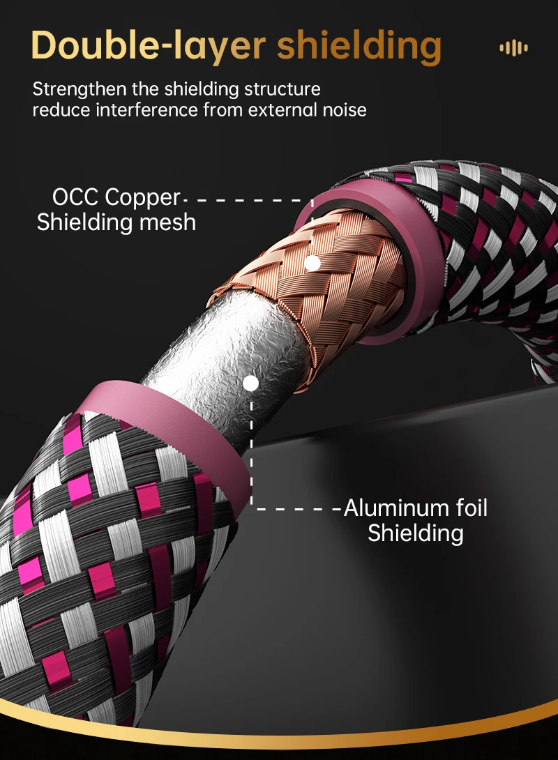 Serost Moon 9AWG HiFi-Audio-Stromkabel 99,9999% OCC-Einkristallkupfer US EU AU zu C7 C13 Buchse für Endstufen – Detail 5