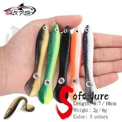 WALK FISH 5PCS 6.7cm 10cm Fishing Lures Bionic Swimming Lure Bass Swimbaits Simulation Loach Soft Lure Fishing Bait Fishing