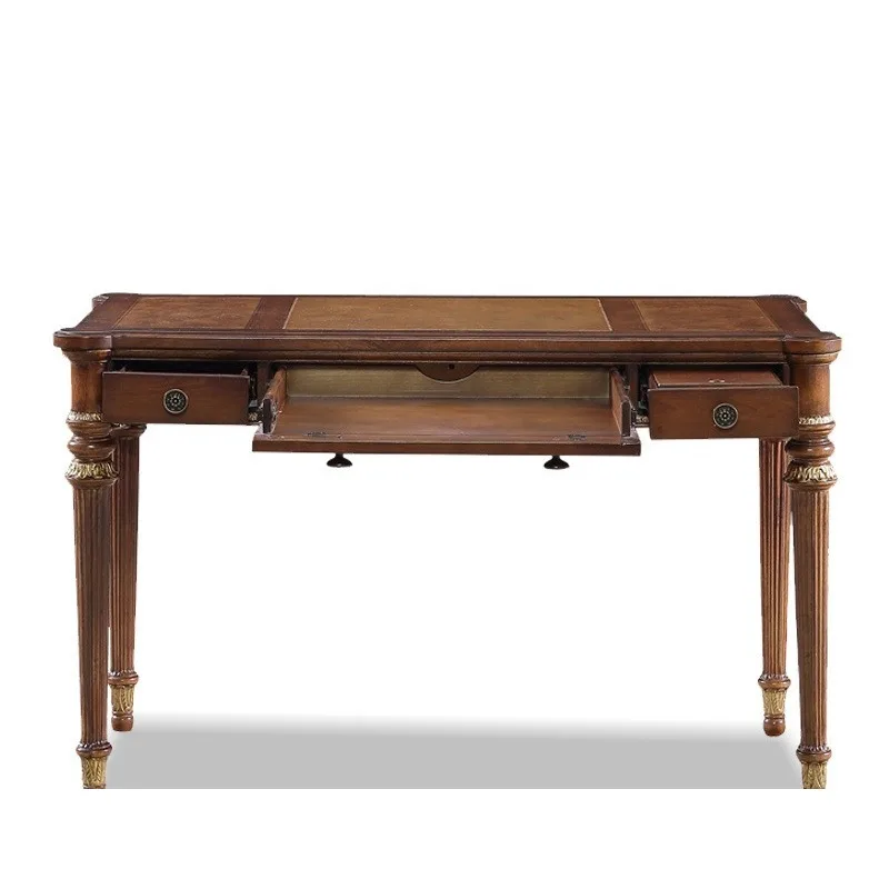 Italian Fei Lengcui series writing desk European  solid wood engraving computer  household writing