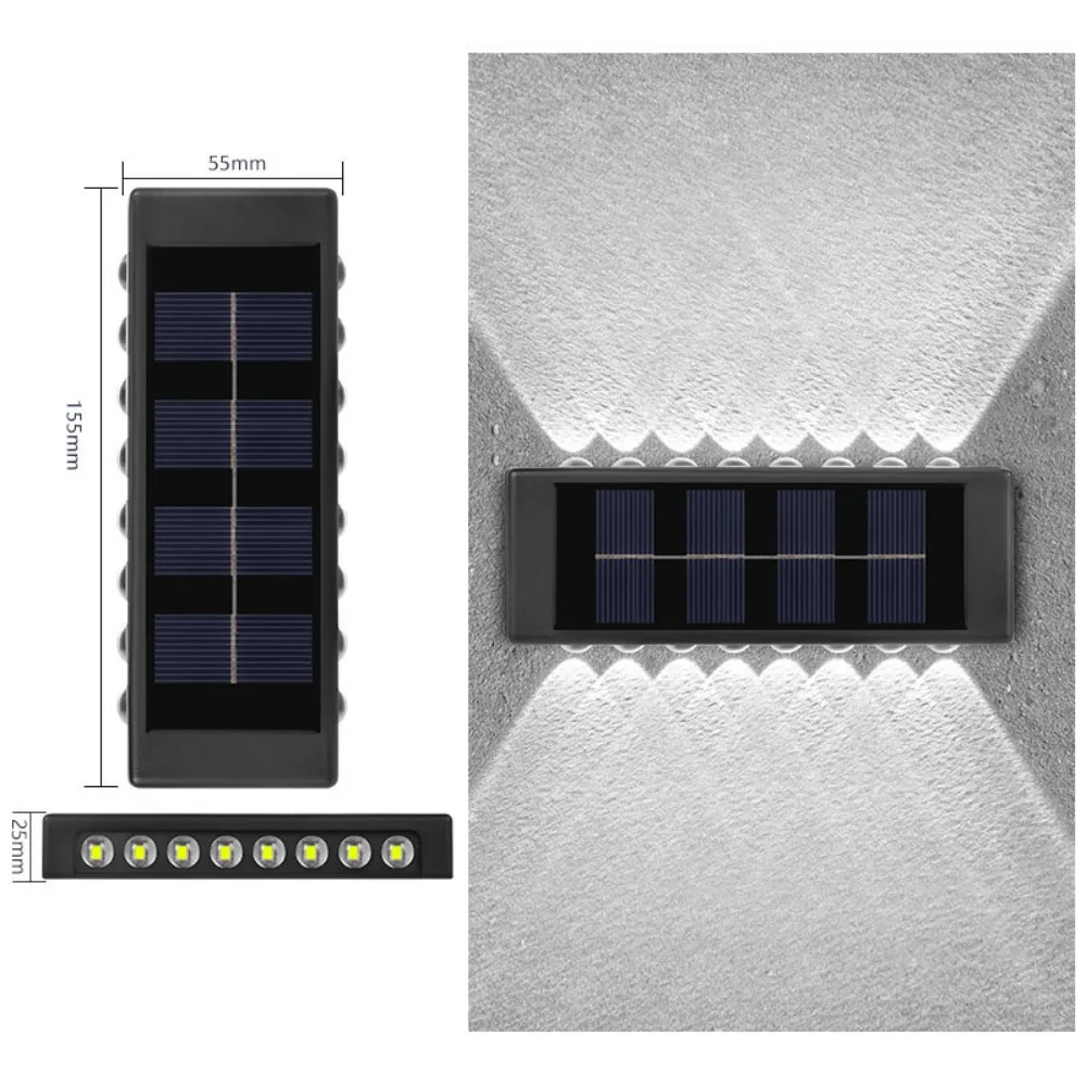 

Exterior 16LEDs Solar Wall Lamp Warm Light Streetlights Outdoor Lighting Energy Saving Solar Light LED Solar Light Balcony