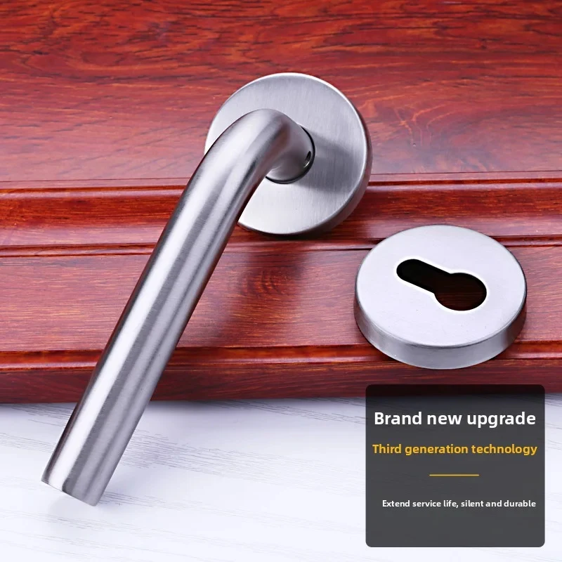 

Универсальная магнитная бесшумная дверная ручка из нержавеющей стали для спальни, бытовой раздельный замок для комнаты
