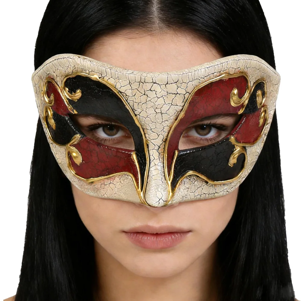 

Half Face Venice Type Mask Cosplay Vintage Venetian Woman Man Masks Carnival Masquerade Halloween Dress Up Party Costume Props