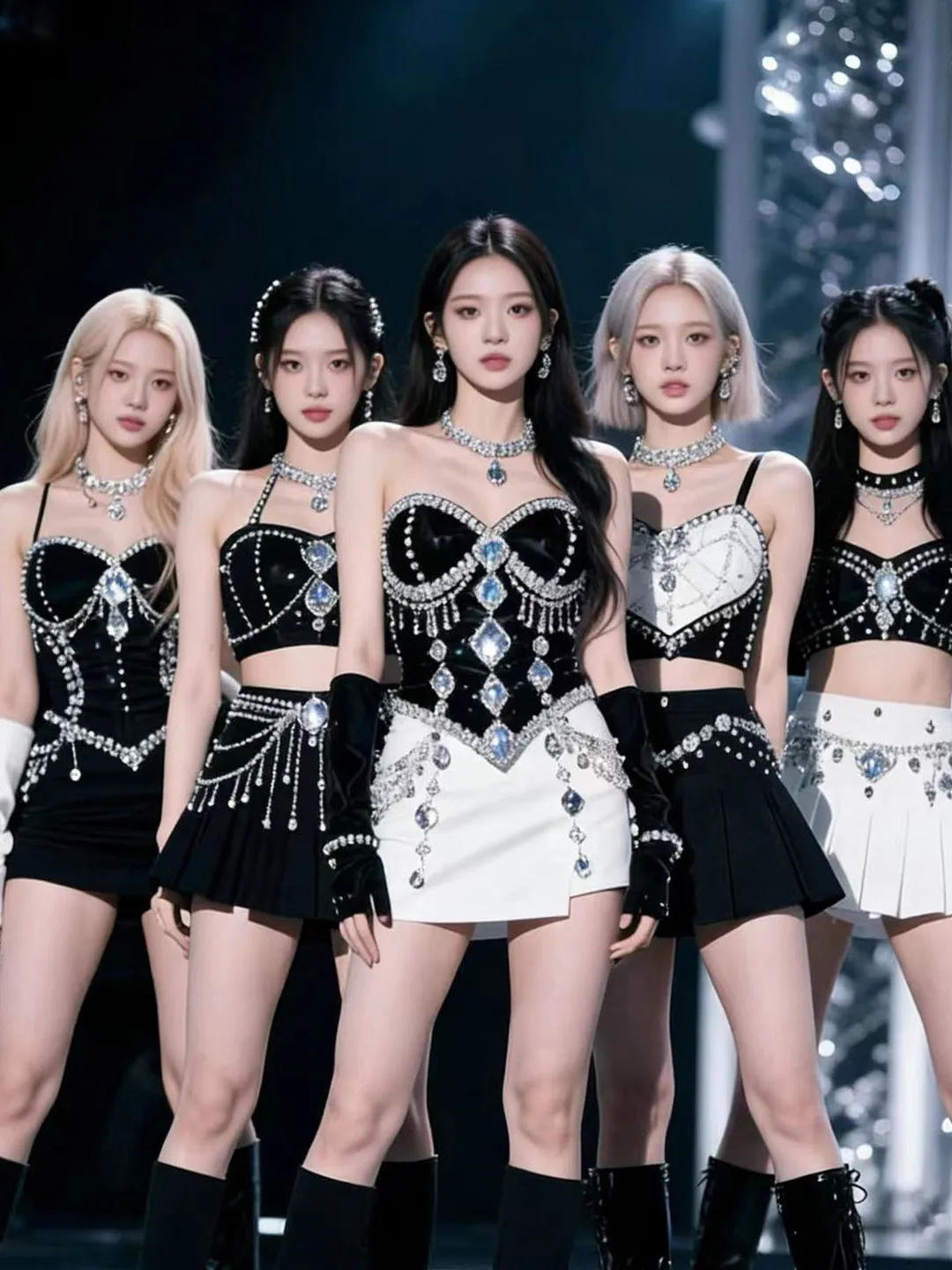 

Velvet Crop Top And Skirt Set for Women's Group Performances Hot Girl Stage Outfit Music Festival Performance Costume