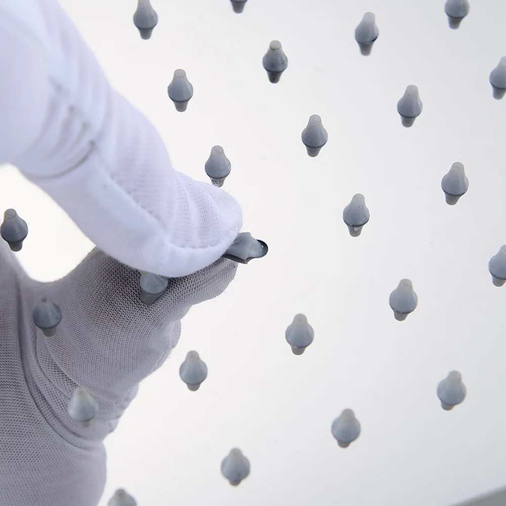 Cabezal de ducha de baño, cabezal de baño de lluvia ultrafino cromado, accesorios de ducha de baño de acero inoxidable montados en la pared