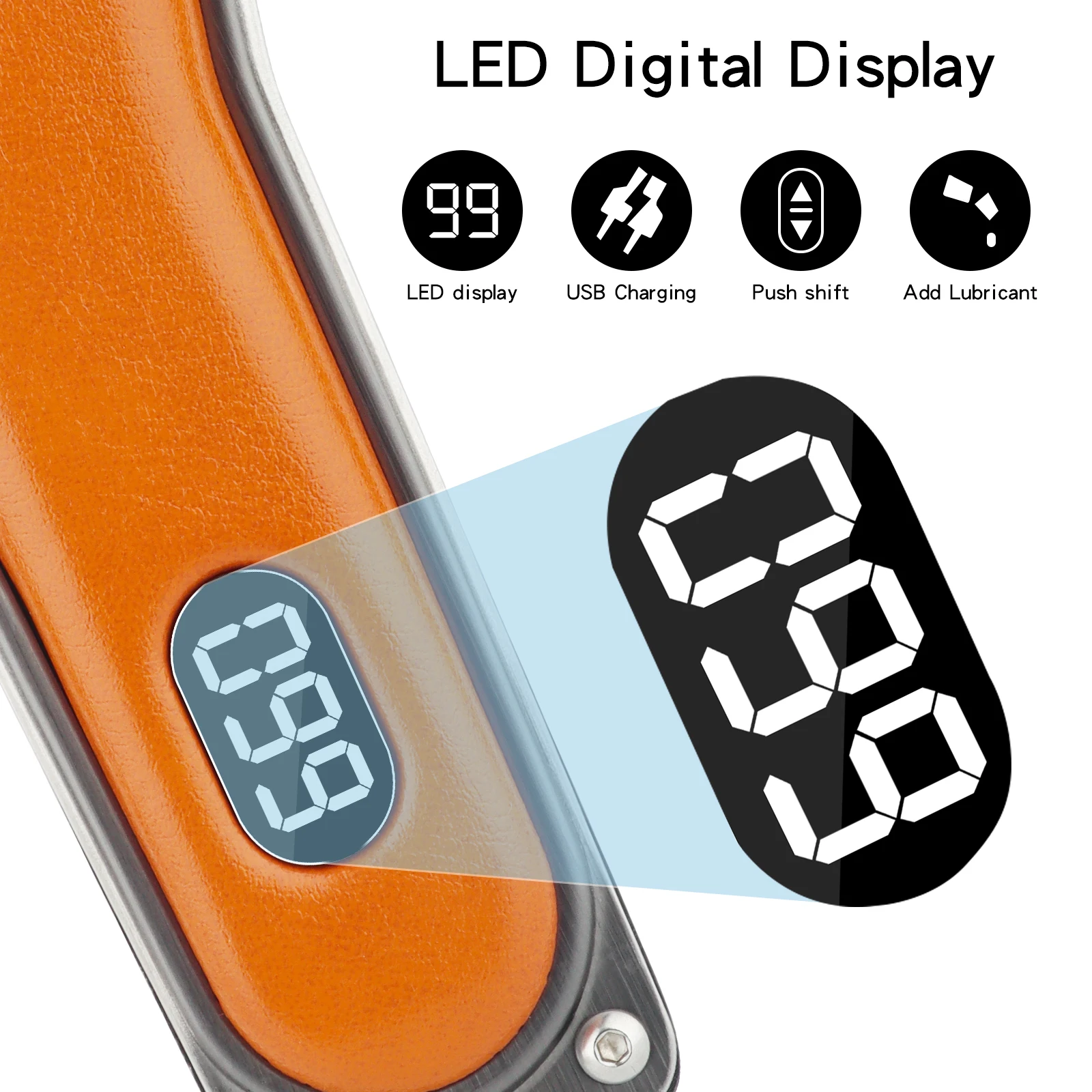 Kemei KM-1940 قابل للتعديل الشعر المتقلب قابلة للشحن الكهربائية آلة القطع الذهبي معدن الجسم الكربون الصلب شفرة الشعر المقص