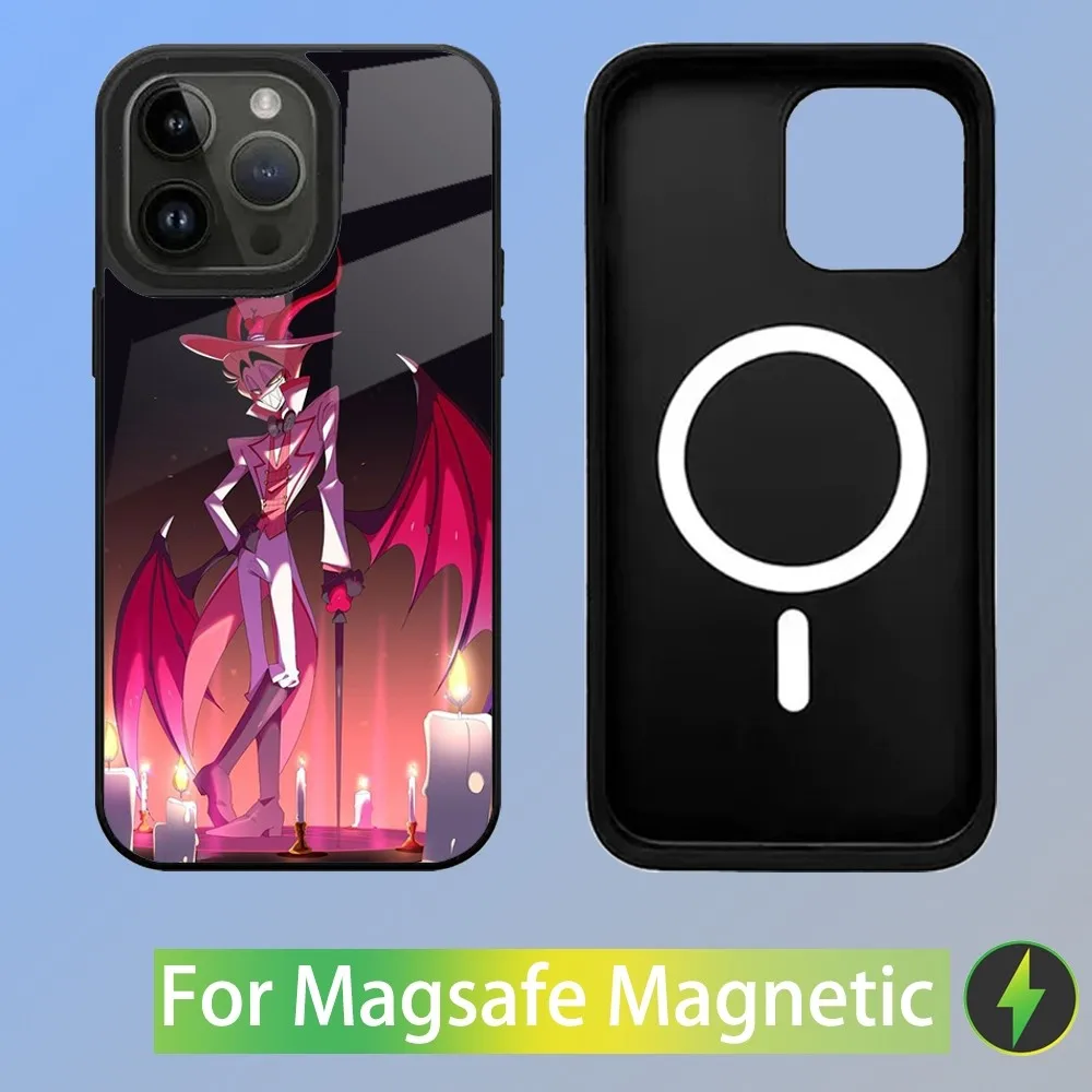 H-Hazbin Cartoon Hotel Phone Case For iPhone 15,14,13,12,11,Plus,Pro,Max Mini Magsafe Magnetic Wireless Charging