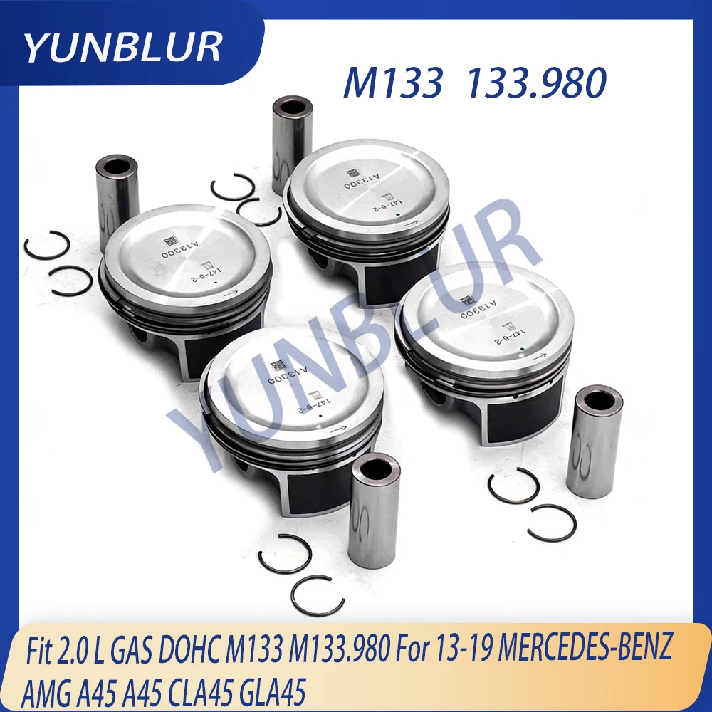 

STD 83.00mm Engine Parts Piston & Rings Kit Fit 2.0 L GAS DOHC M133 M133.980 For 13-19 MERCEDES-BENZ AMG A45 A45 CLA45 GLA45