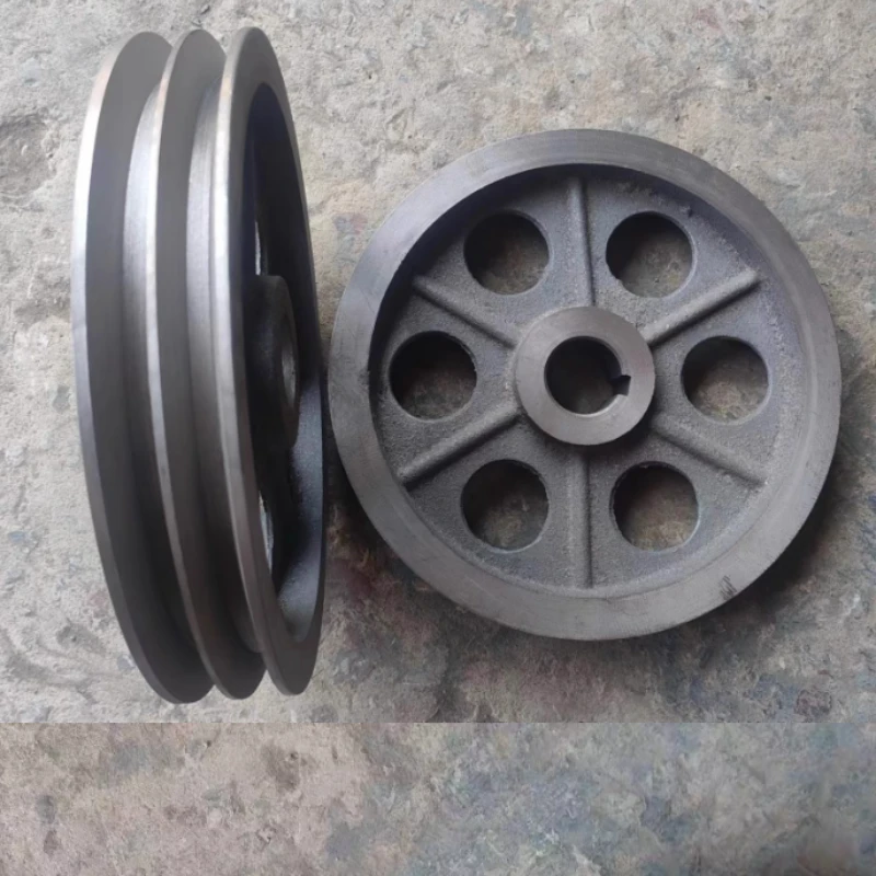 Thickened Double-slot B-type  Double Slot Pulley Dia 220mm V-Belt Pulley Material Cast Iron Power Tool Accessories