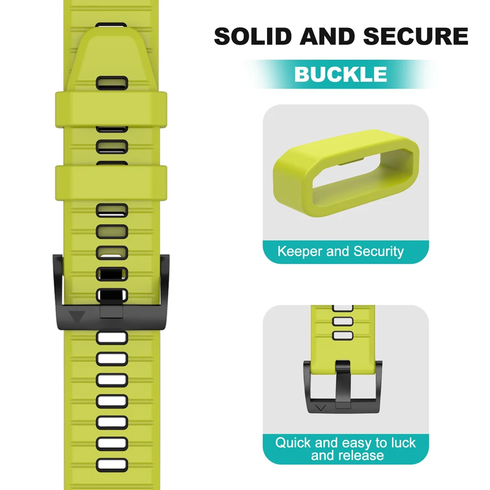 22mm 26mm Silikonarmband für Garmin Fenix 8 E 7X 7 Pro Solar/6X 6 Sapphire 5X/Epix/Tactix 8 QuickFit Uhrenarmband 1:1 Offizielles Armband – Detail 11