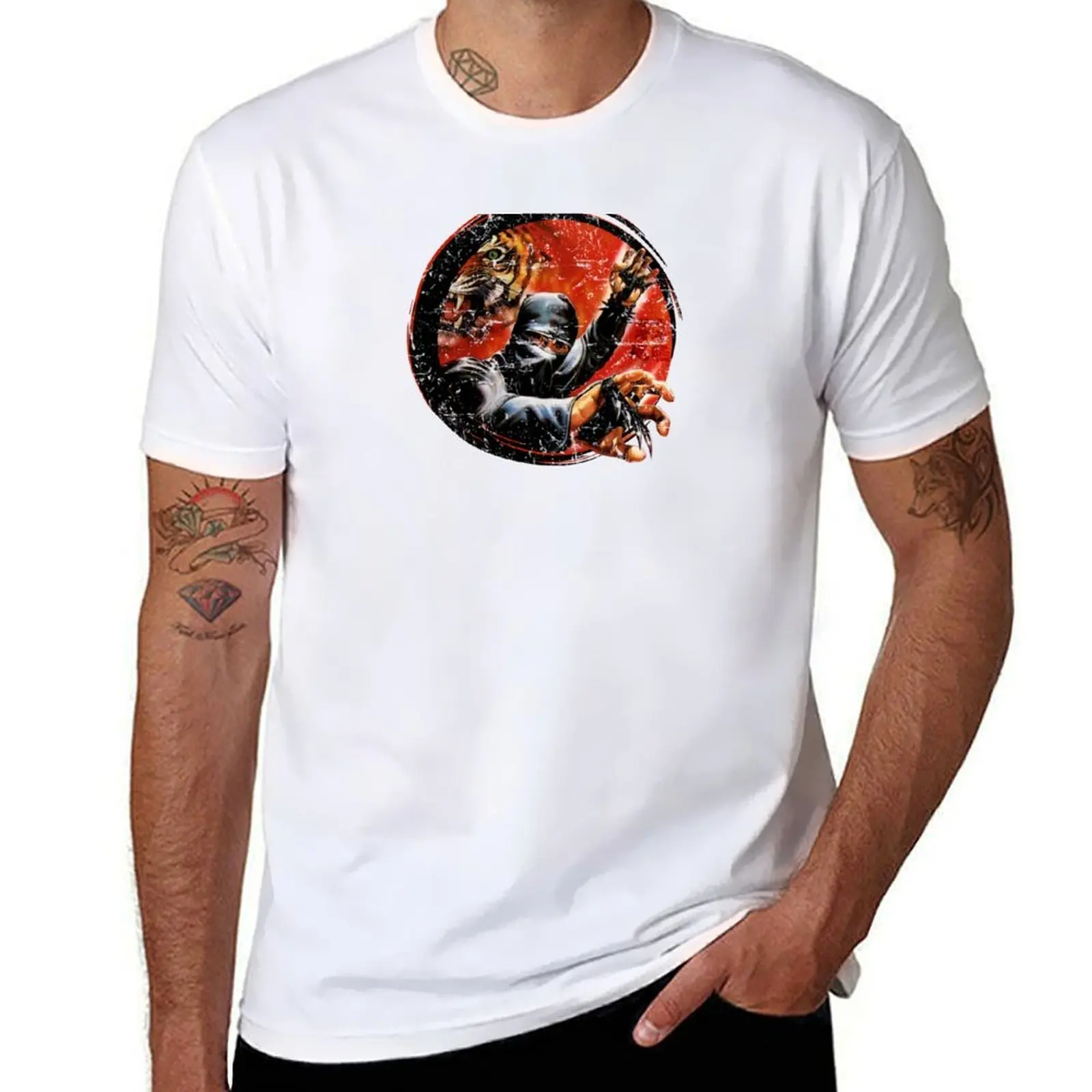 

Tiger Ninja Strike Martial Arts Vintage movie kung fu gift T-Shirt man t shirts cotton cotton t shirts high quality T-Shirt