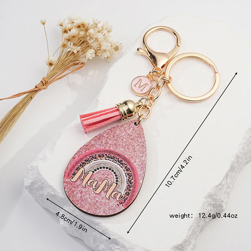 New Pink Arch Rainbow Car Key Chain Pendant - Fashionable Key Chain for Backpacks or Mother's Day Gift