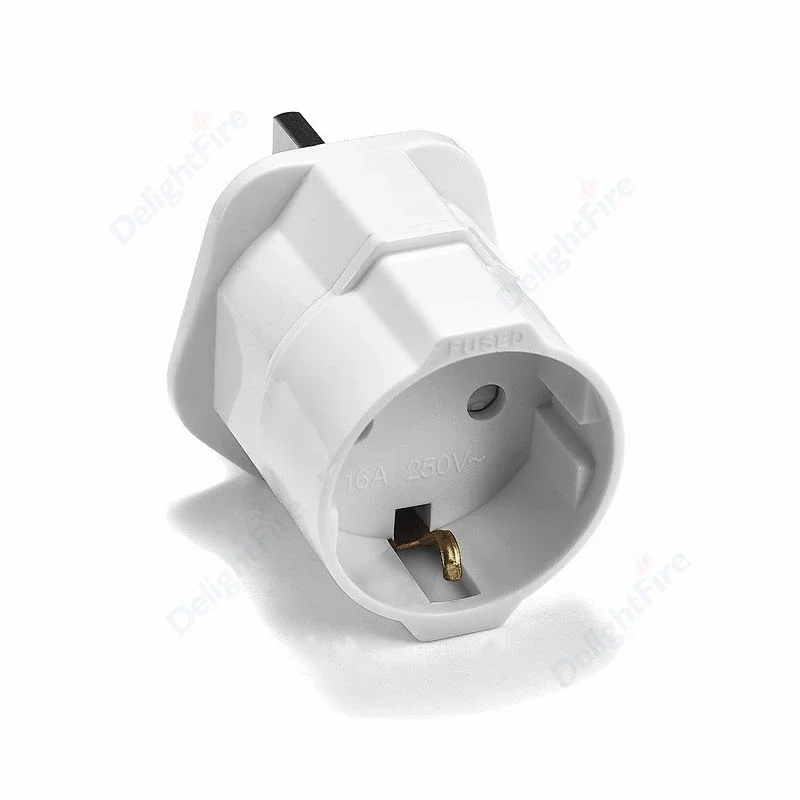 Universal Copper Korea Germany Russia EU To UK Power Adapter European To British Singapore Malaysia Converter Type G Fused Plug