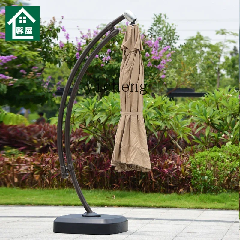 ZC outdoor parasol villa courtyard large parasol 3.5 meters Roman umbrella water tank base outdoor