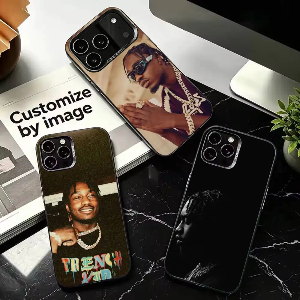 Funda Protectora para Celular Lil Tjay 222 Colorful Silver, Compatible con iPhone 11, 12, 13, 14, 15, 16, 17, Plus, Pro Max, XS, Mini