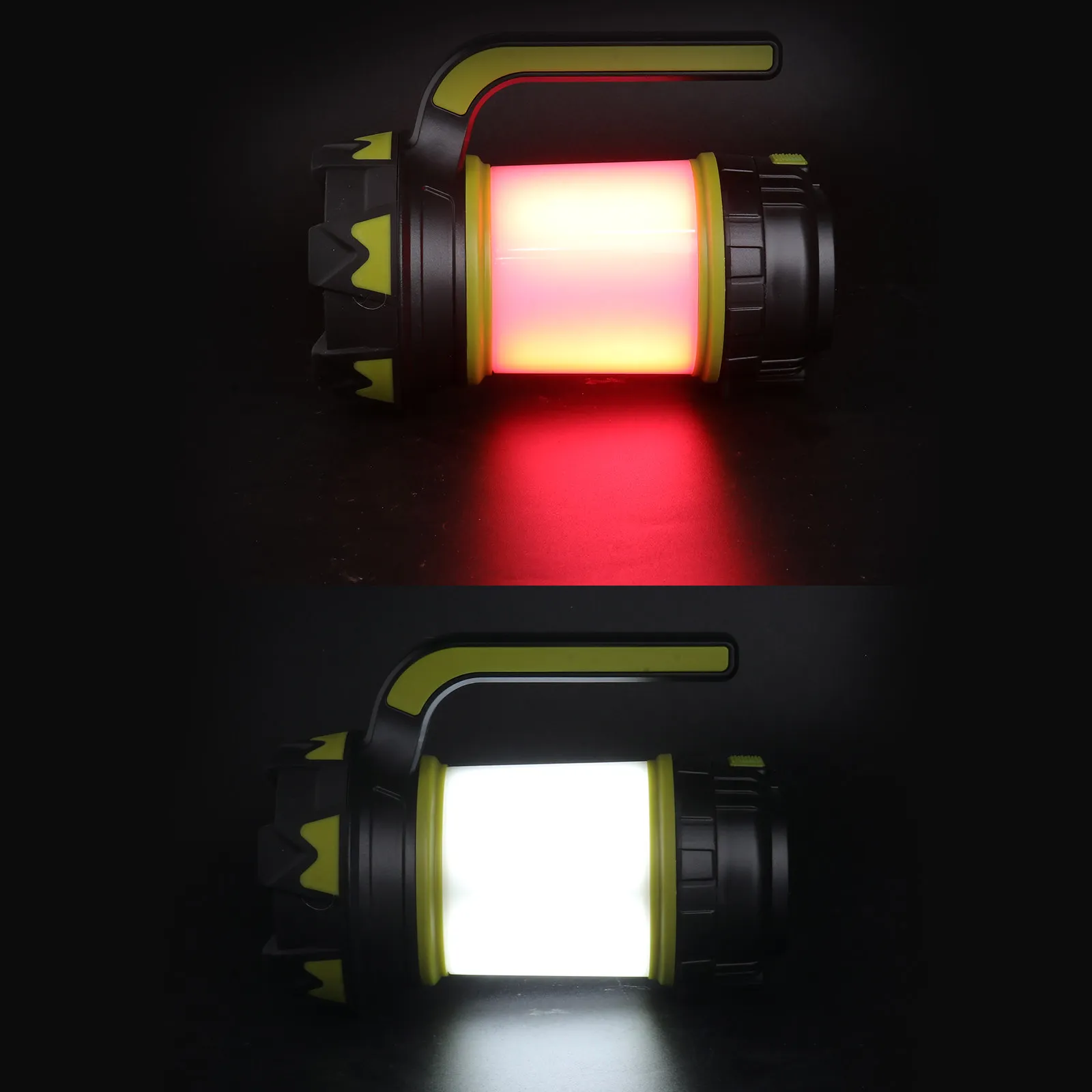LED Camping Lantern USB Rechargeable Portable Outdoor Light 3 Modes Red White Ground Light Ideal for Hiking Emergency Camping