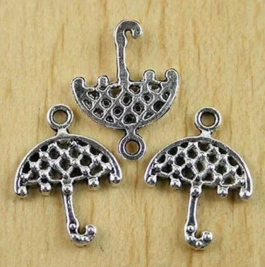 Pendentifs tibétains en alliage d'argent en forme de parapluie, breloques pour la fabrication de bijoux, 22x16mm, HWH0081, 20 pièces