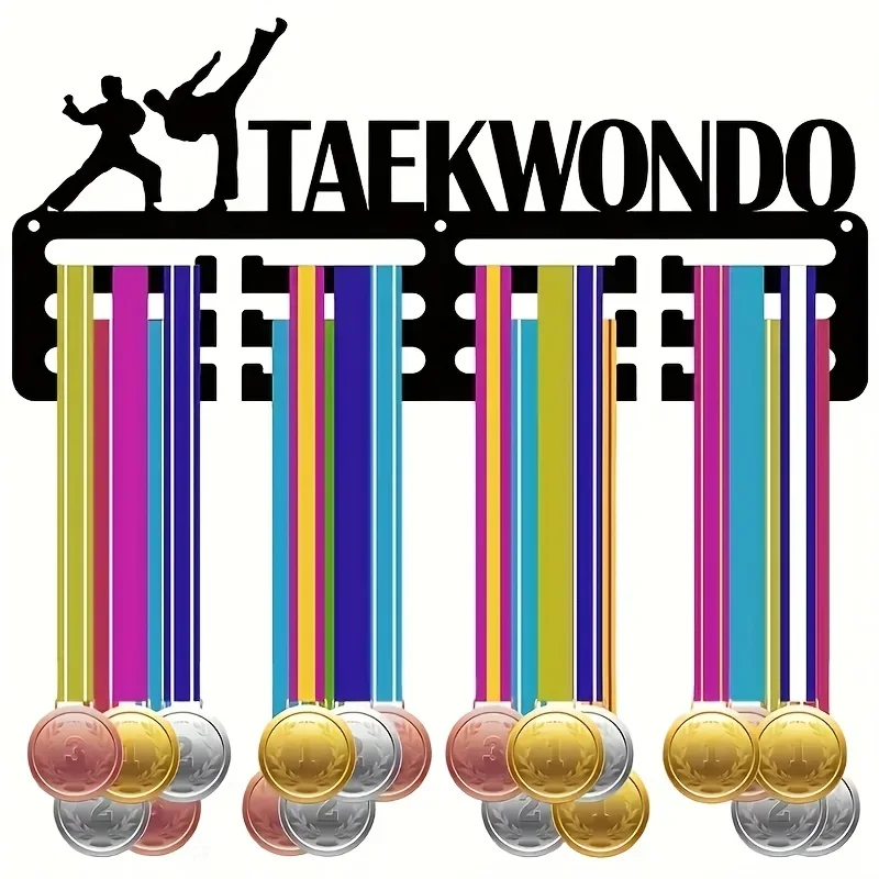 1 Piece Stylish Acrylic Taekwondo Medal Display Stand - Easy to install, no need to drill holes wall mounted home décor stand