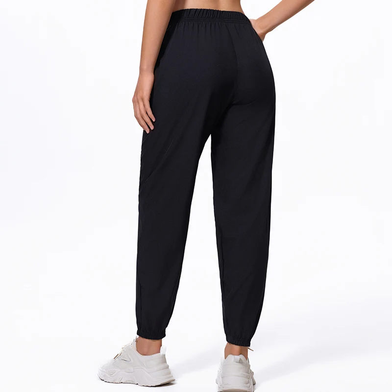 1/2 Piece Women's Casual Sports Pants Black Pocket Pants Running Fitness Slimming Ankle Pants Multi-size Teen 9 Sub-library image 3