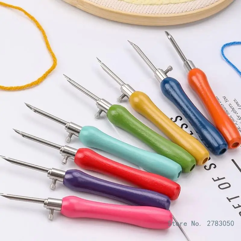 5 Set Needle Tool Set Adjustable Embroidery Needle 2/3/5mm Embroidery Pen Needlework Tool for Hobbyists