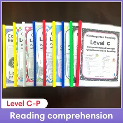 Libro de trabajo de nivel de comprensión de lectura para niños, libro de trabajo de C-P, guía de preguntas, aprendizaje de inglés, juguetes Montessori