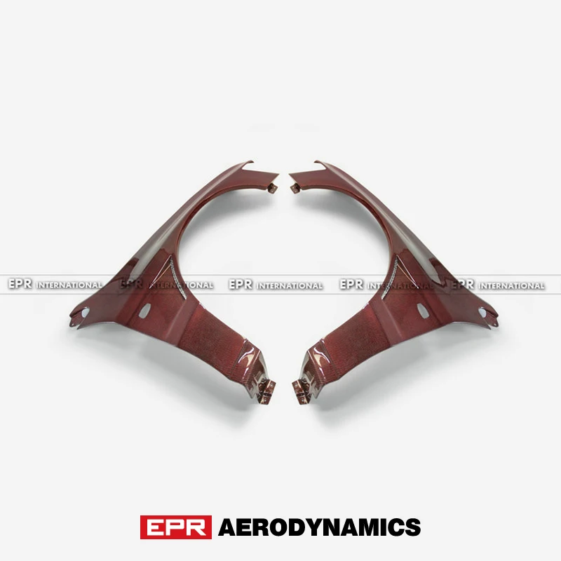 

For Mitsubishi EVO 8 9 VTX Cyber Evo Style Red Carbon Fiber Front Fender (Track Version) Glossy Finish Wheel Arch Flare