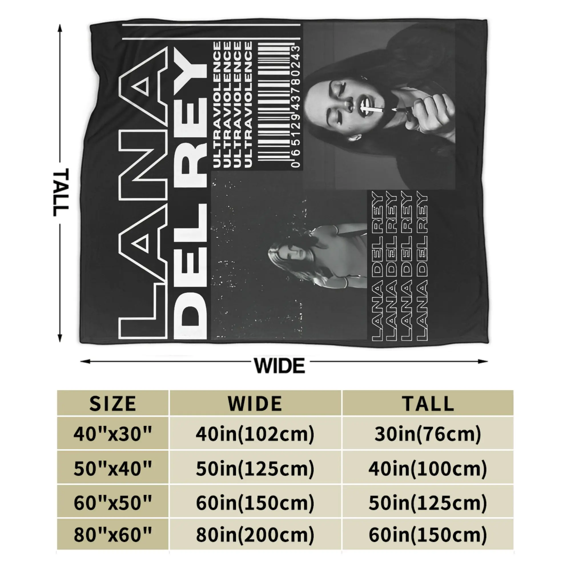 لانا ديل ري المغني بطانية ألبوم الموسيقى Ldr الإبحار أفخم مضحك لينة رمي البطانيات لصالة الفراش الشتاء سيارة #6