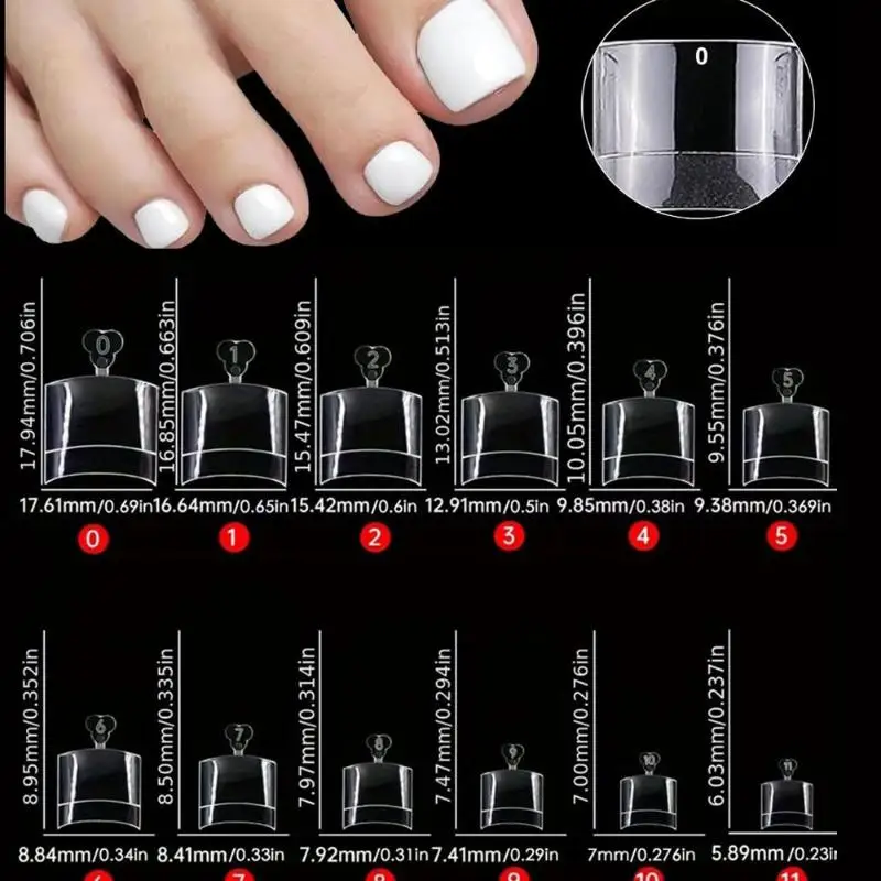 120/240pcs ปลอมเล็บเคล็ดลับโปร่งใสครึ่งฝาครอบเล็บเท้าสําหรับ Pedicure Square กดบนเล็บเท้าสําหรับผู้หญิงเล็บ Salons DIY