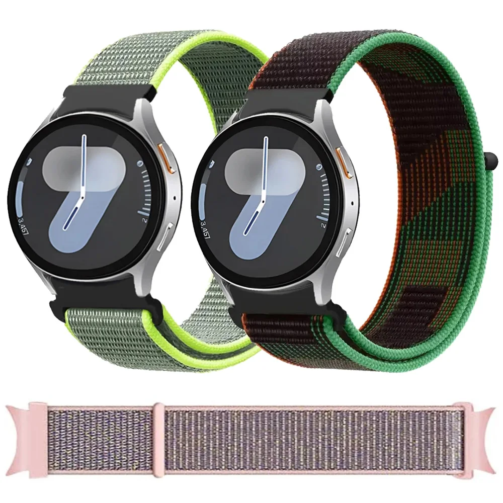 Sports Nylon Loop Strap For Samsung Galaxy Watch 7/FE/6/5/4 40mm 44mm Breathable Belt Galaxy Watch 5 Pro 45mm Correa Accessories