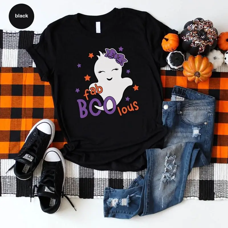 

Милая футболка GhosT Happy Halloween, забавная одежда для друзей