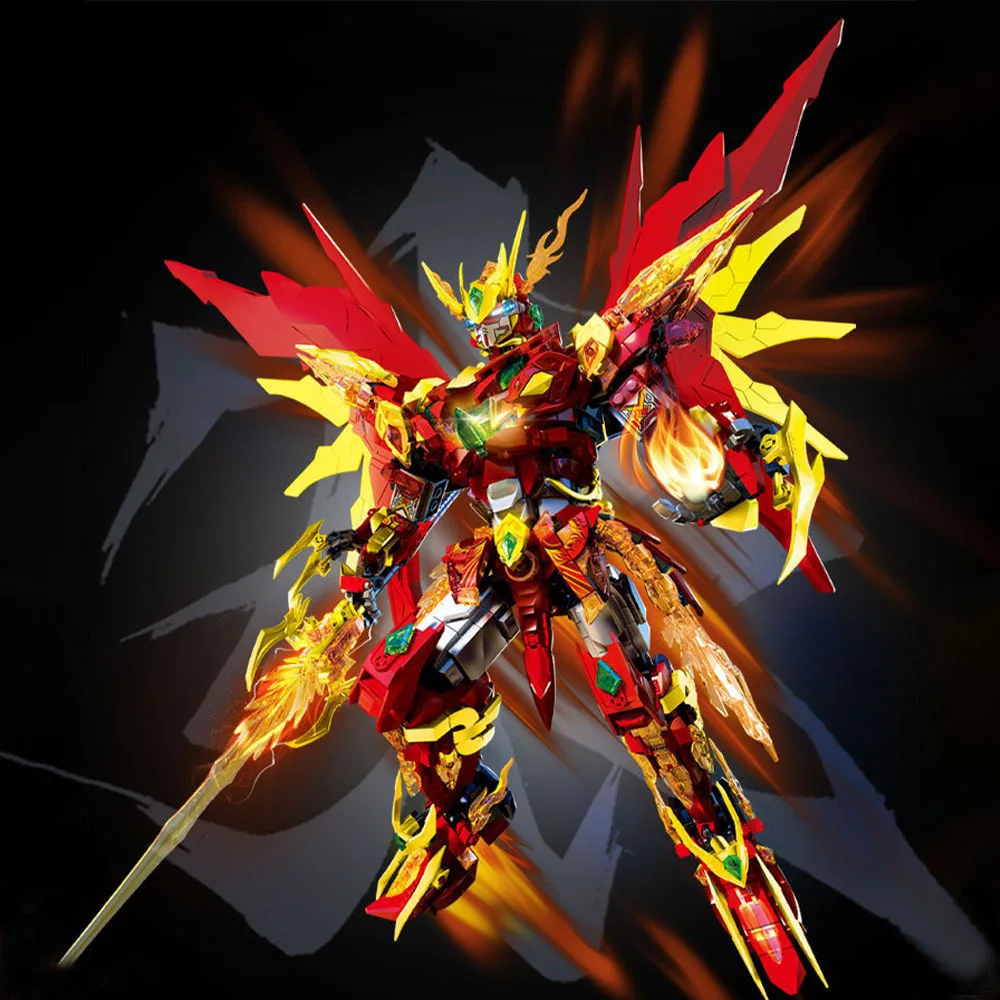 

Technic Three Zhangfei Mech Building Block Model Robot Toy DIY Festival Gift Hobby Collection Festive Atmosphere Kids Decoration