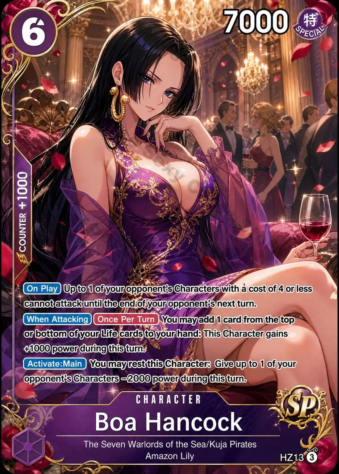 5Pcs One Piece Cards OTCG Card Anime Style Custom Boa Hancock Nefertari Vivi Nico Robin Nami Rebecca Cards One Piece Card Game