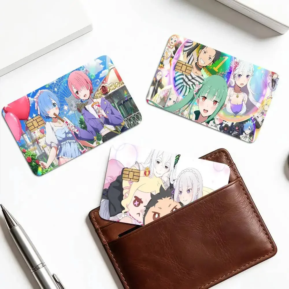 Re Life A Different World From Zero Credit Card Sticker Waterproof PVC Skin Cover For Debit Bank Card, Removable Card Decal Wrap